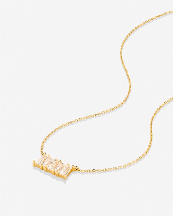 Radiance Baguette Dainty Necklace Online