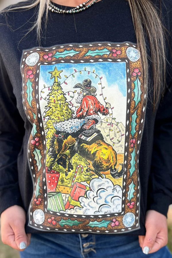 Western Santa Sweatshirt Online Sale