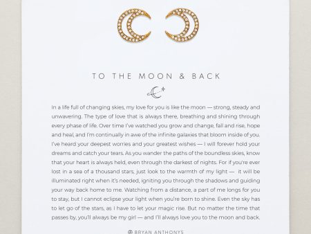 To the Moon and Back Stud Earrings Online now