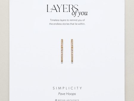 Simplicity Pave Hoop Earrings Online Hot Sale