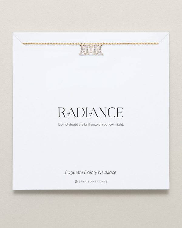 Radiance Baguette Dainty Necklace Online