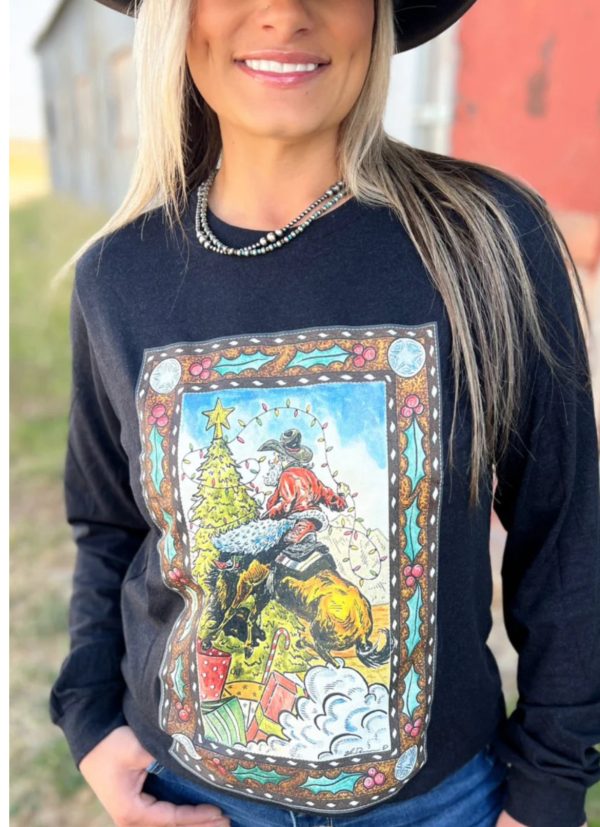 Western Santa Sweatshirt Online Sale