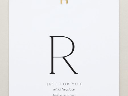 Just For You Initial Necklace — R on Sale