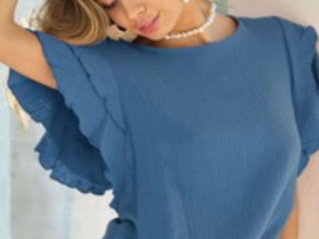 Ruffle Sleeve top Online Sale