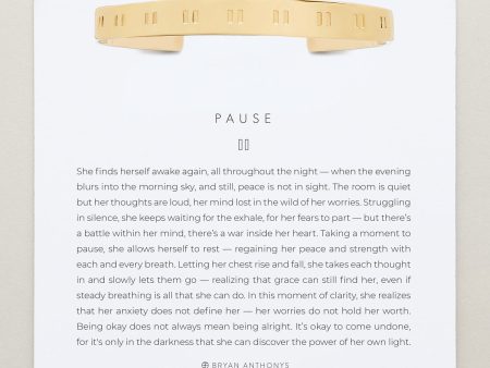 Pause Engraved Cuff Sale