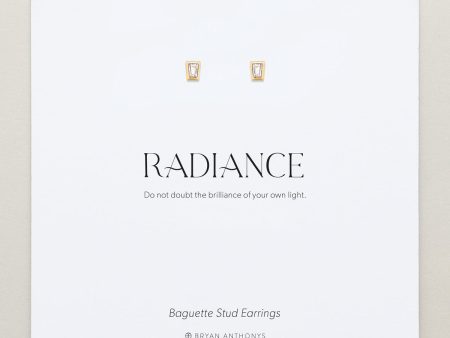 Radiance Baguette Stud Earrings Hot on Sale