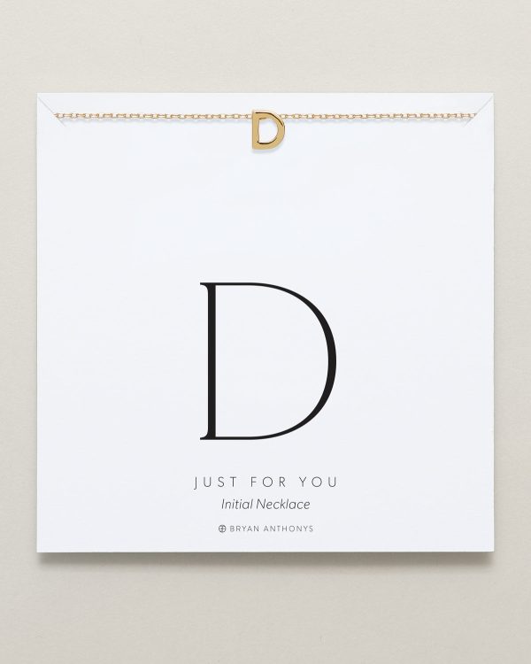 Just For You Initial Necklace — D For Discount