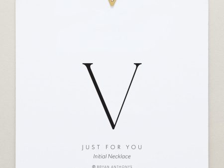 Just For You Initial Necklace — V Sale