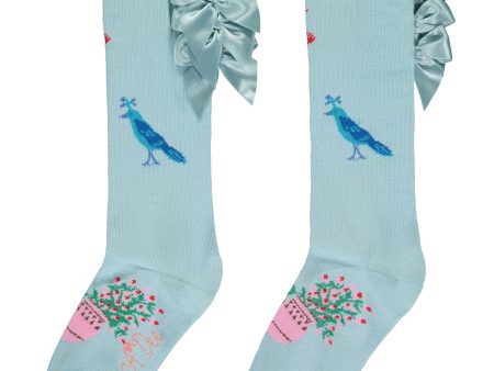 A DEE - Uranda La Isla Bonita Knee High Socks - Aqua Fashion