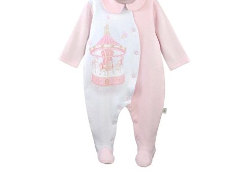 FIRST BABY - Carousel Babygrow  - Pink Supply