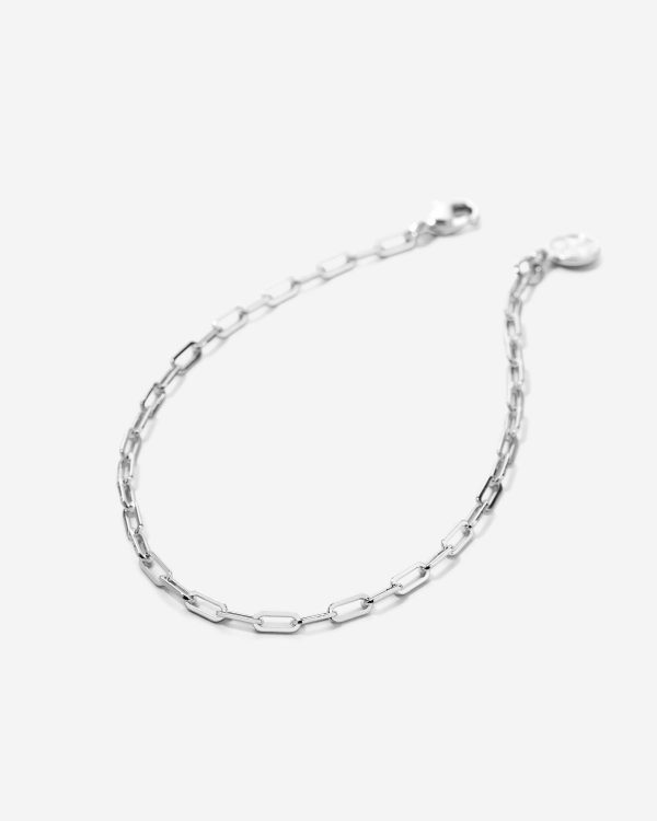 Connected Delicate Paperclip Chain Anklet Hot on Sale