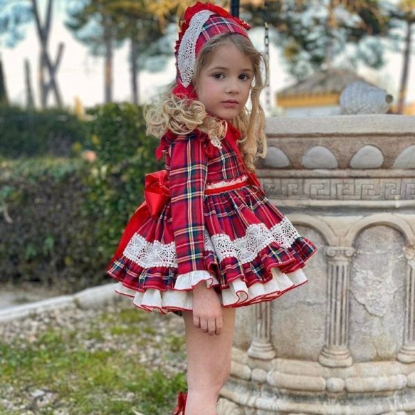 LA AMAPOLA - Ruth Baby Dress - Red For Cheap