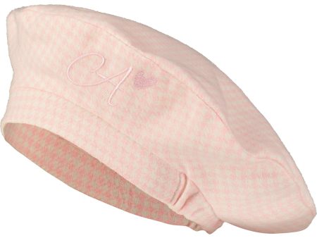 A DEE - Peony Dreams Angelina Houndstooth Beret - Pink For Cheap