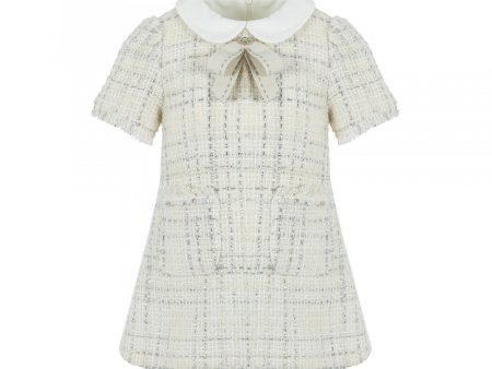 LAPIN HOUSE - Tweed A Line Dress - Cream Online Hot Sale