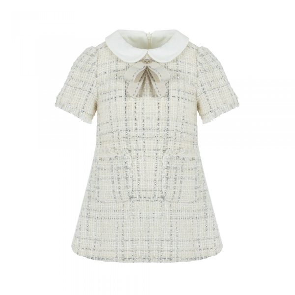 LAPIN HOUSE - Tweed A Line Dress - Cream Online Hot Sale