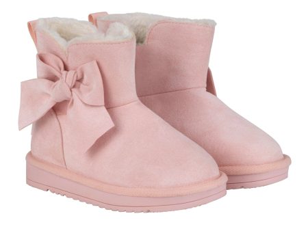 A DEE - Abstract Teddy Bowitiful Bow Ugg Boot - Baby Pink Hot on Sale