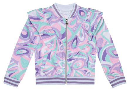 A DEE - Nicola Popping Pastels Neoprene Bomber Jacket  - Lilac Sale