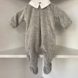 Coccode - Embroidered Collar Babygrow - Grey Hot on Sale