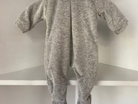 Coccode - Embroidered Collar Babygrow - Grey Hot on Sale