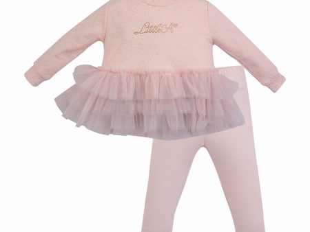 LITTLE A - Check Me Out Emma Lurex Legging Set - Pink Online Sale