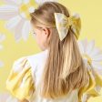 A DEE Delores Daisy Dreamer Print Bow Clip - Daisy Yellow For Cheap