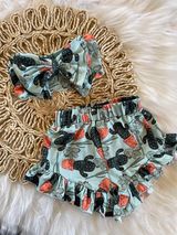 Kids Cactus Print Ruffle Shorts Discount