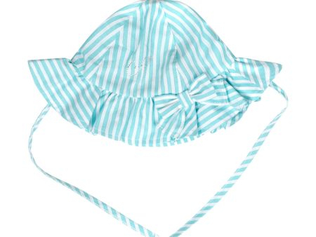 LITTLE A -  Kandy Little Fish Seersucker Sunhat - Aruba Blue For Sale