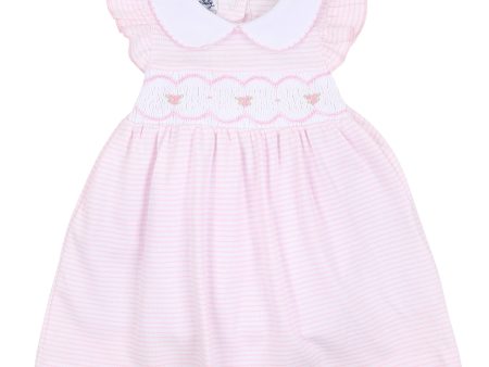 MAGNOLIA BABY - Anna Smocked  Dress Set - Pink on Sale