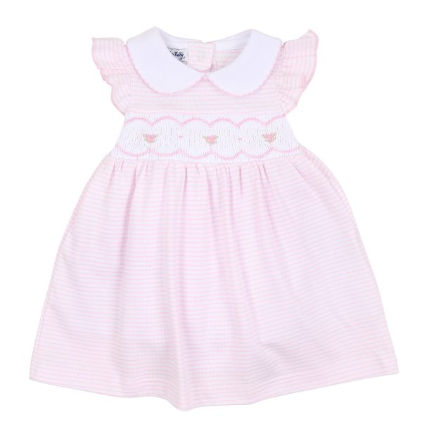 MAGNOLIA BABY - Anna Smocked  Dress Set - Pink on Sale