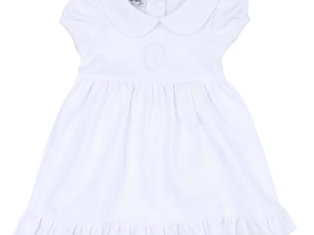 MAGNOLIA BABY - Blessed Embroidered Dress Set - White Hot on Sale