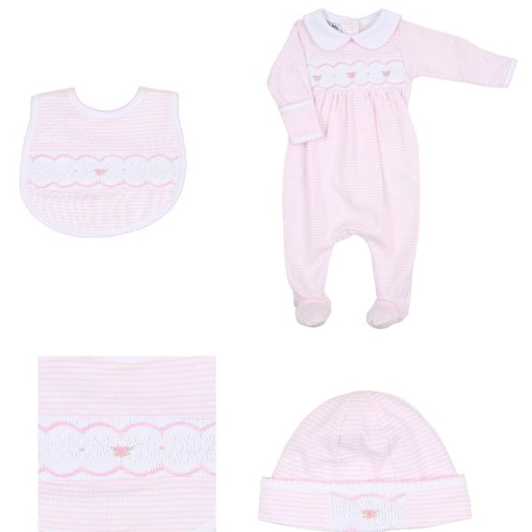 MAGNOLIA BABY - Anna Smocked Four Piece Set - Pink Cheap