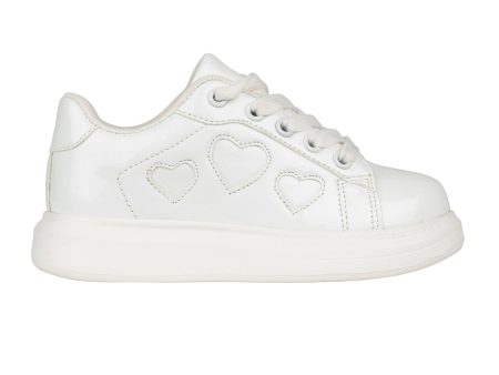 A DEE -  Queeny Chunky Heart Trainers - White Discount