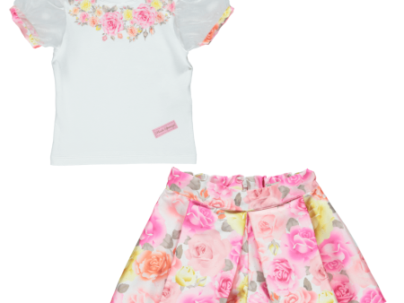 PICCOLA SPERANZA - Floral Skort Set - Multi For Sale