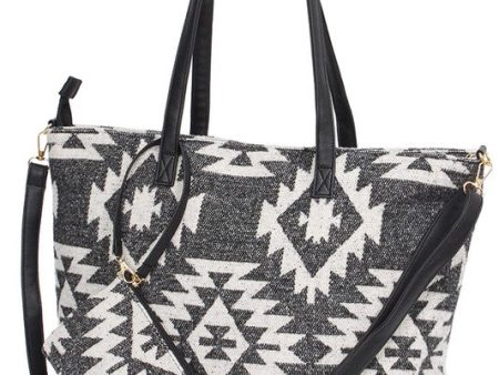 Western Weekend Tote Bag in Black For Discount