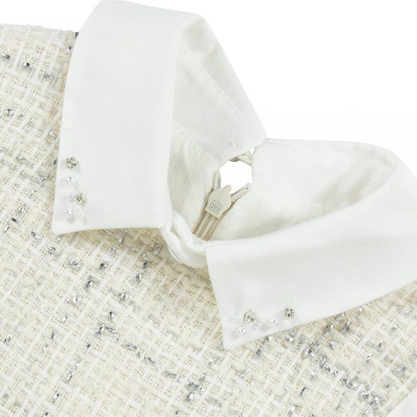 LAPIN HOUSE - Tweed Blouse Dress - Cream Cheap