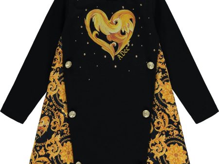 A DEE - Baroque Love Binky Baroque Panel Dress - Black Hot on Sale