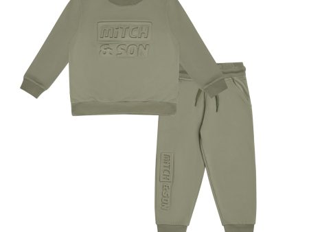 MITCH & SON - Christian Embossed Tracksuit - Khaki Online Hot Sale