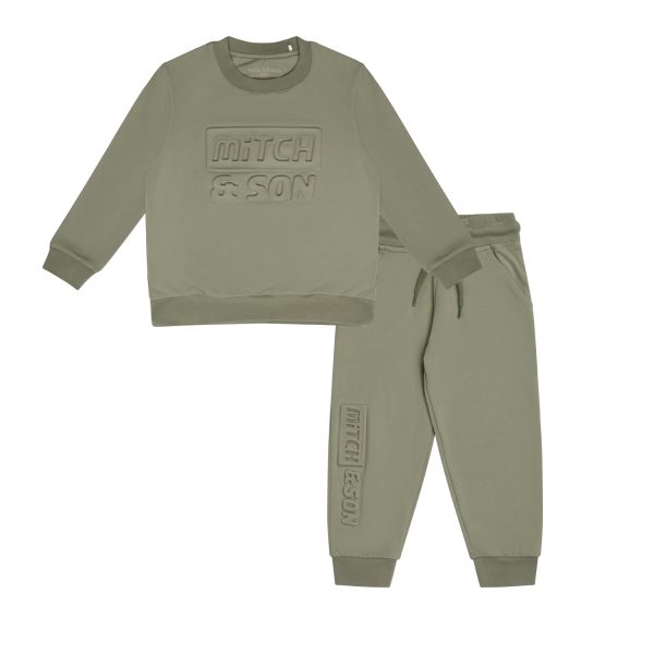 MITCH & SON - Christian Embossed Tracksuit - Khaki Online Hot Sale