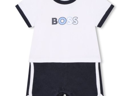 HUGO BOSS - Towelling Romper - Navy Online Hot Sale