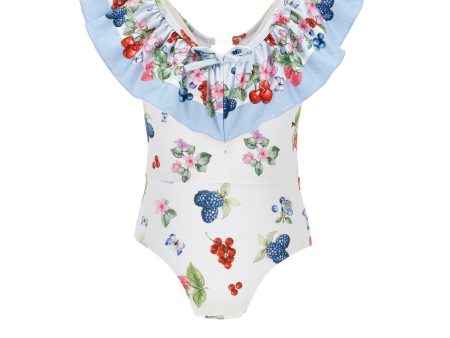 MONNALISA - Fruity Flowers Swimsuit - White Supply