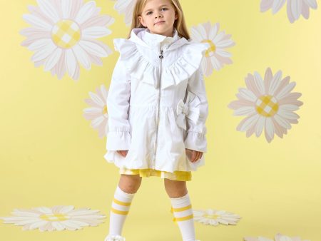 A DEE - Natalie Daisy Dreamer Bow Jacket - Bright White Online Hot Sale