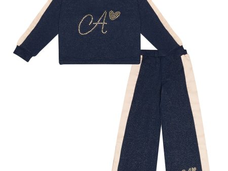 A DEE - From A Dee With Love Rachel Bow Tracksuit - Dark Navy on Sale