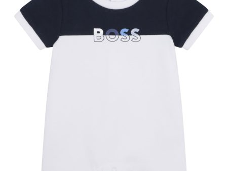 HUGO BOSS - Colour Block Romper - White For Sale