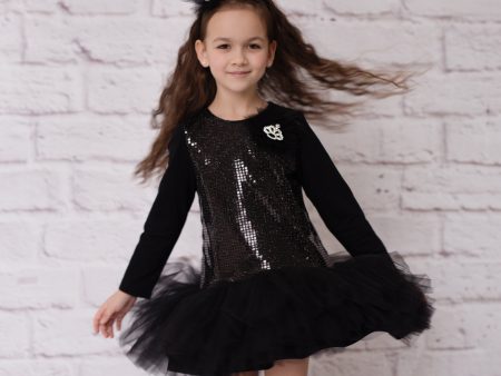 Daga - Shine & Glow Sequin Tutu Dress - Black Online Sale