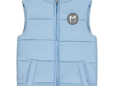 MITCH - Vancouver Padded Gillet - Light Blue Discount