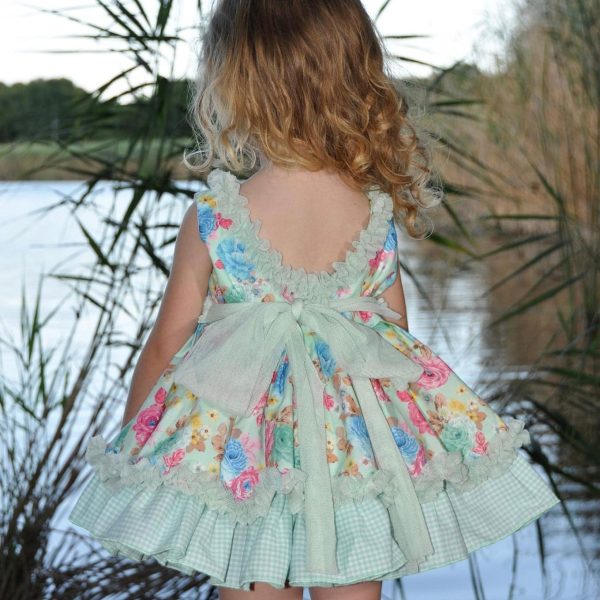 LA AMAPOLA - Gema Baby Dress - Mint Hot on Sale