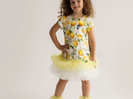 Daga - Sunny Lemons Print Tutu Dress - Yellow Supply