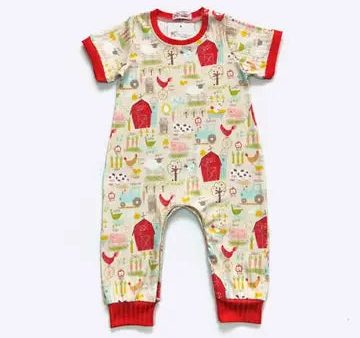 Farm Print Baby Romper Online Hot Sale