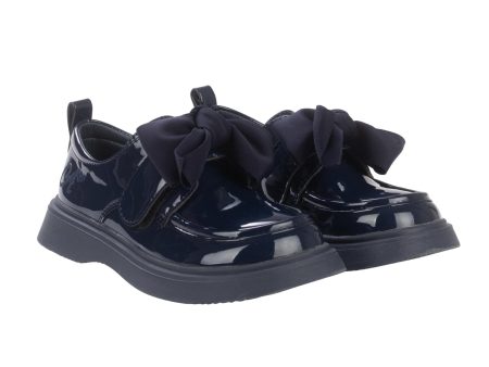 A DEE - Back To School Mary Bow Shoe - Navy Supply