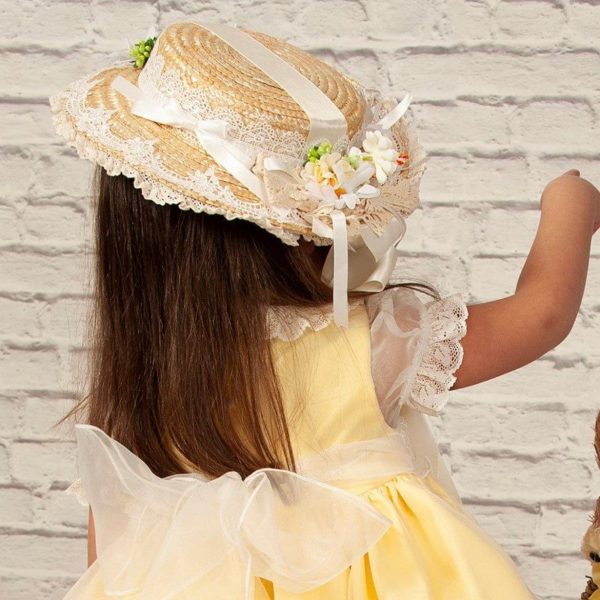 SONATA - Easter Hat Bonnet - Yellow Hot on Sale